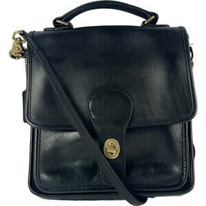 Coach Black Leather Crossbody Bag